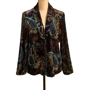 Chico's Velvet Paisley Blazer